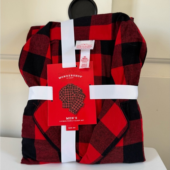 Wondershop Men’s Red and Black Checkered Pajama Set - Picture 1 of 3